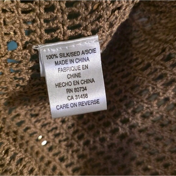 BCBGMAXAZRIA Gold Sequin Bolero Shrug Cap Sleeve 100% Silk M - Picture 4 of 5